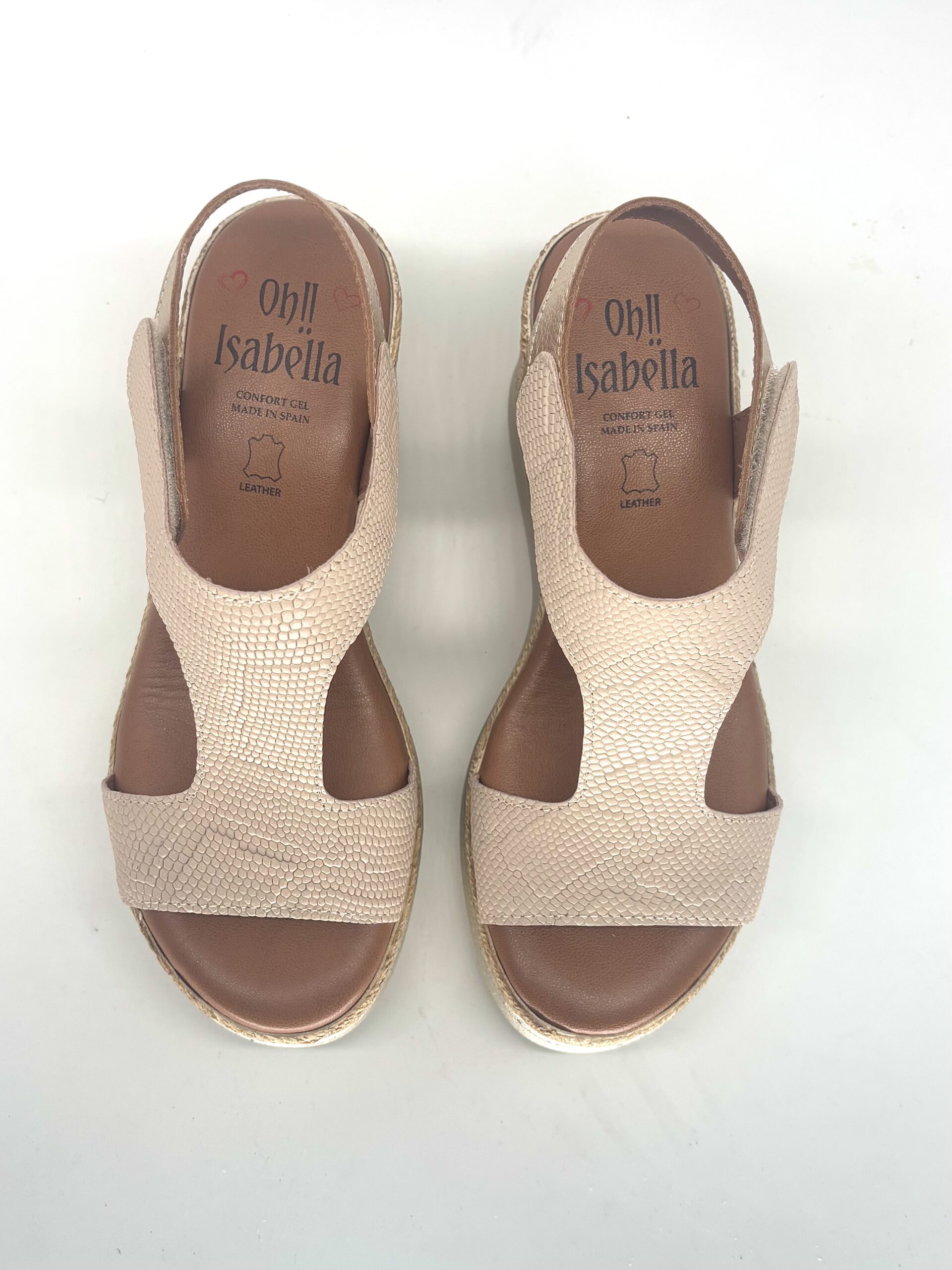 Sandalias de cuña negras de piel para mujer BELLAGIO - Imagen 3