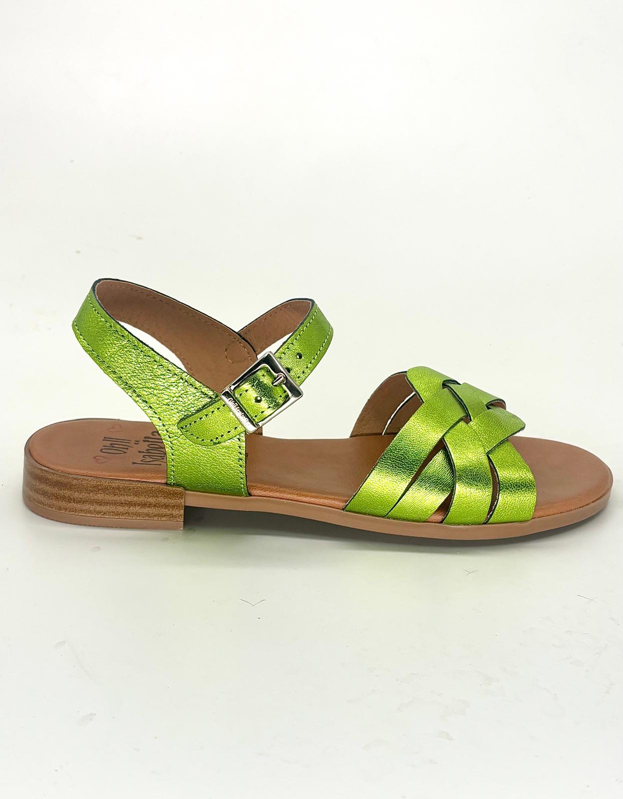 Sandalias planas elegantes de piel para mujer FIRENZE - Imagen 2