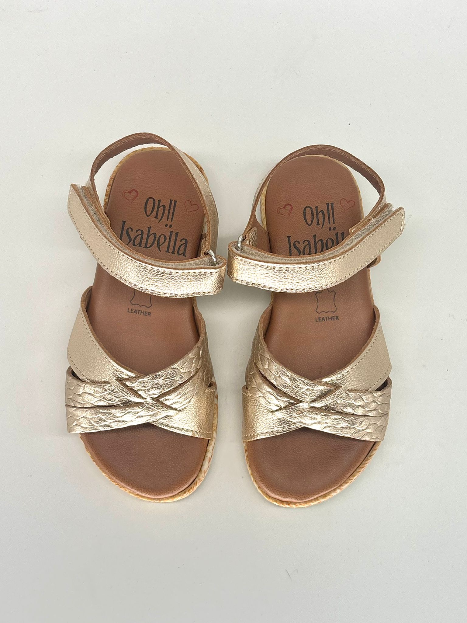 Sandalias planas de color blanco en piel para mujer LUCCA - Imagen 3