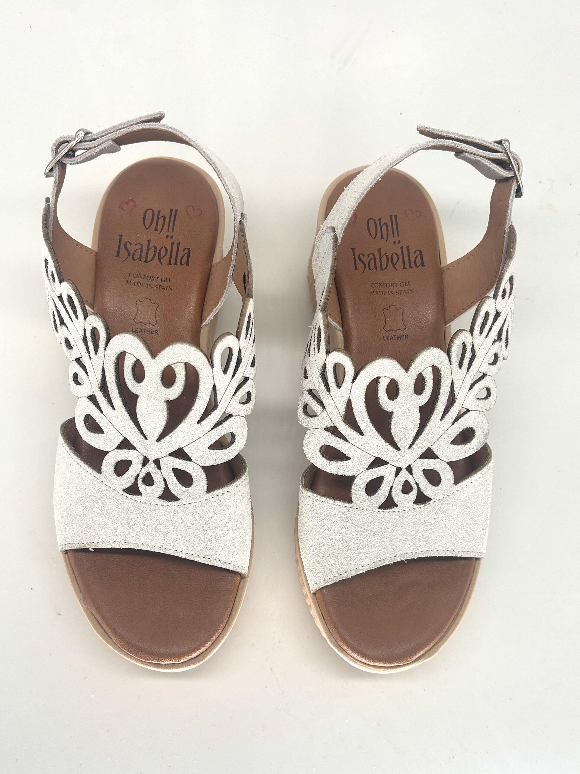 Sandalias de cuña doradas de piel para mujer PERUGIA - Imagen 9