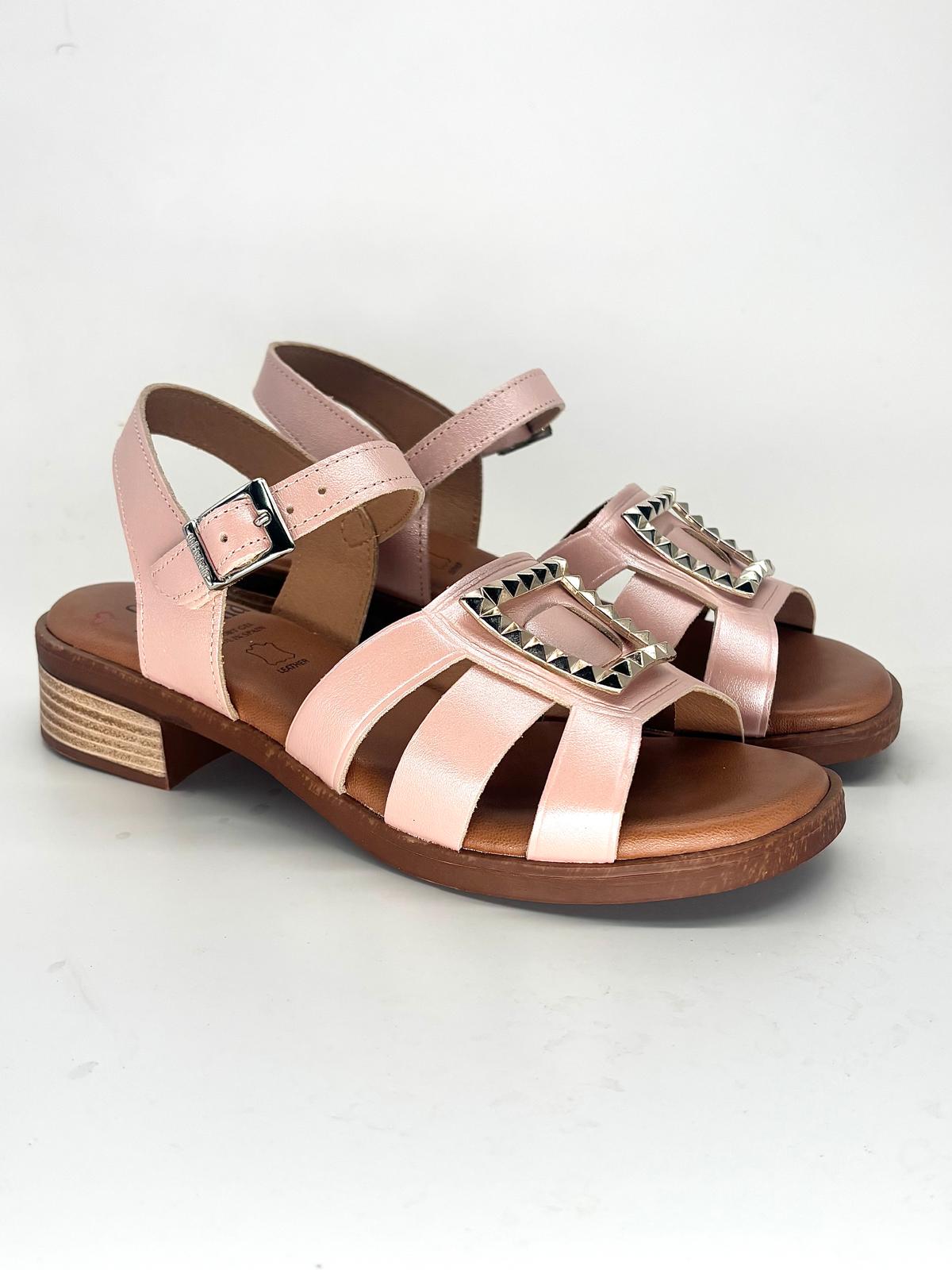 Sandalias negras de tacón bajo para mujer PROZA - Imagen 7