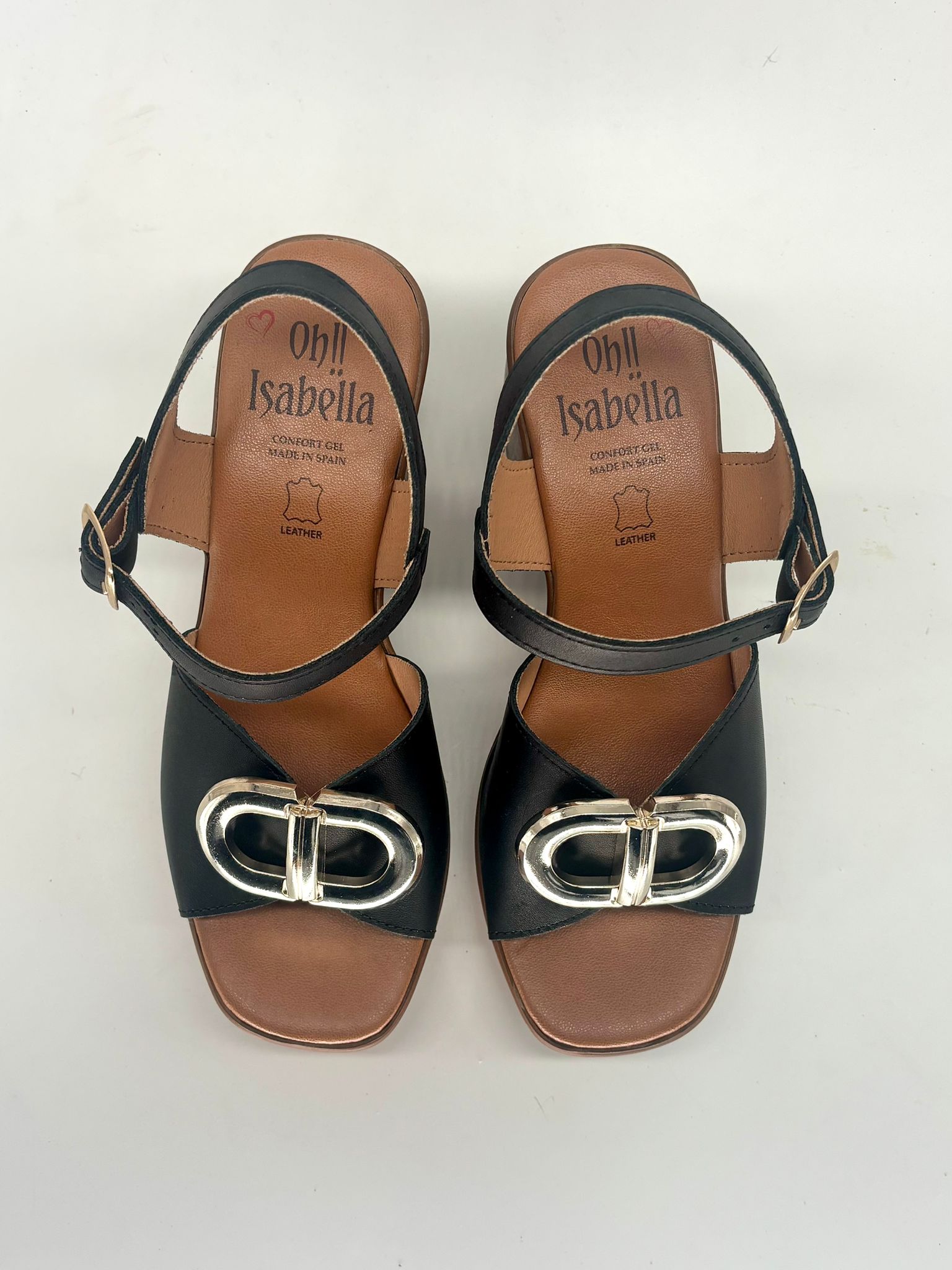 Sandalias negras de tacón alto SIRACUSA - Imagen 4