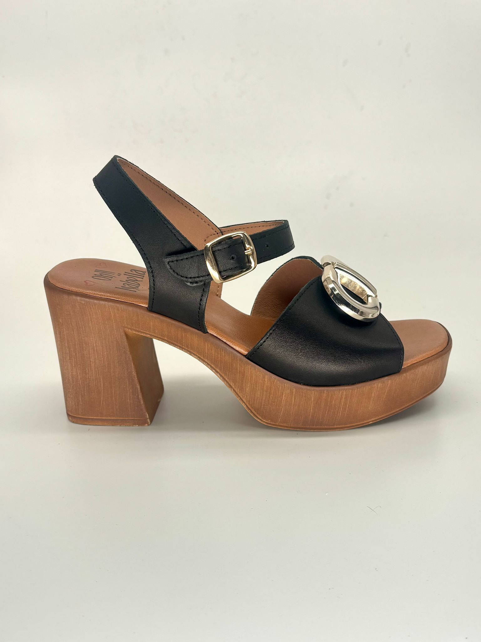 Sandalias negras de tacón alto SIRACUSA - Imagen 3