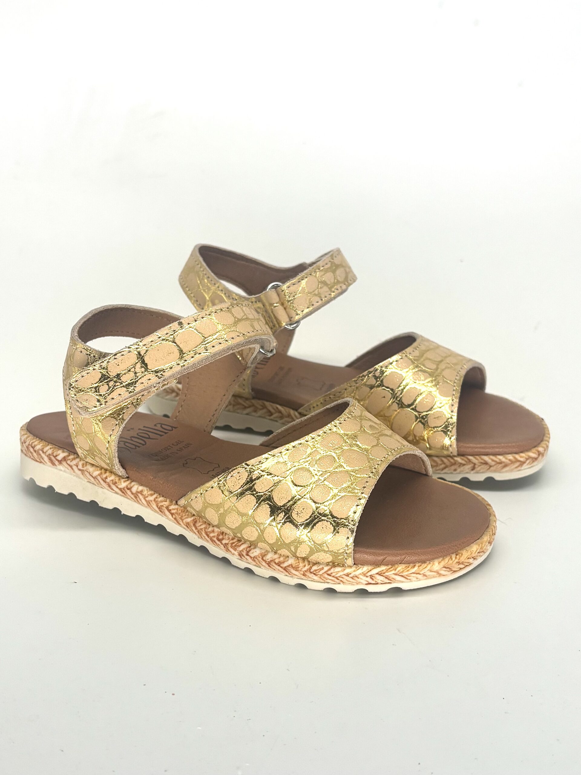 Sandalias doradas para niñas de piel CAPRI