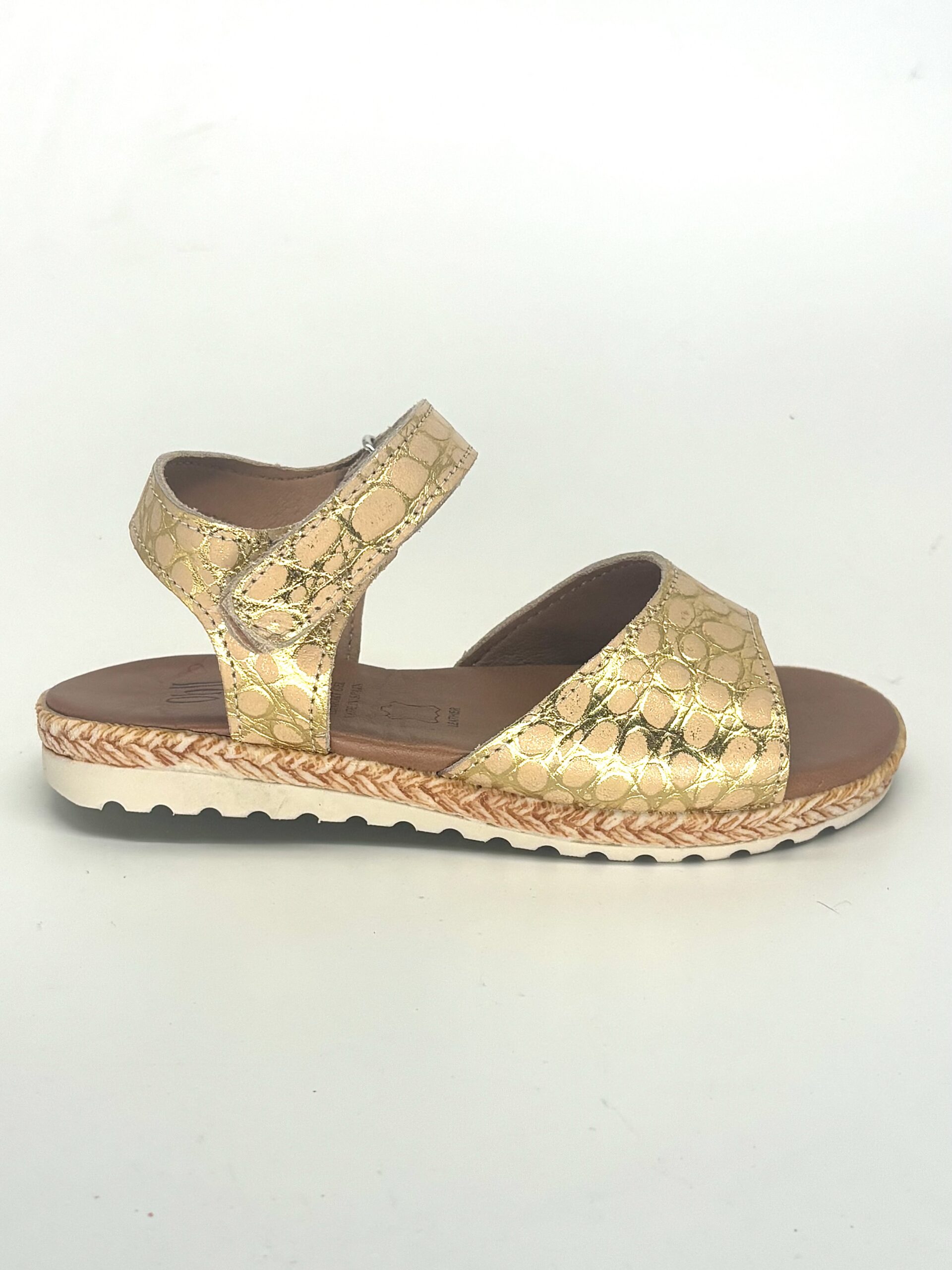Sandalias doradas para niñas de piel CAPRI - Imagen 2