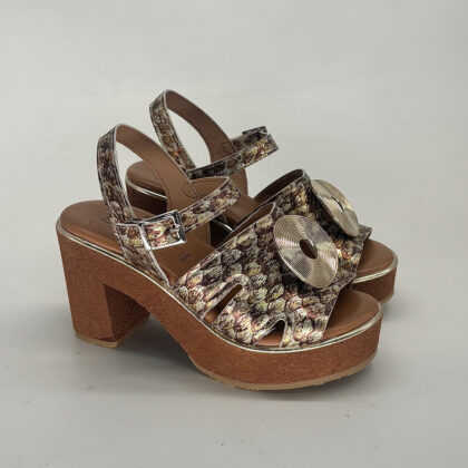Sandalias de mujer con tacón alto Cortina Petite multicolor · Talla 33-34